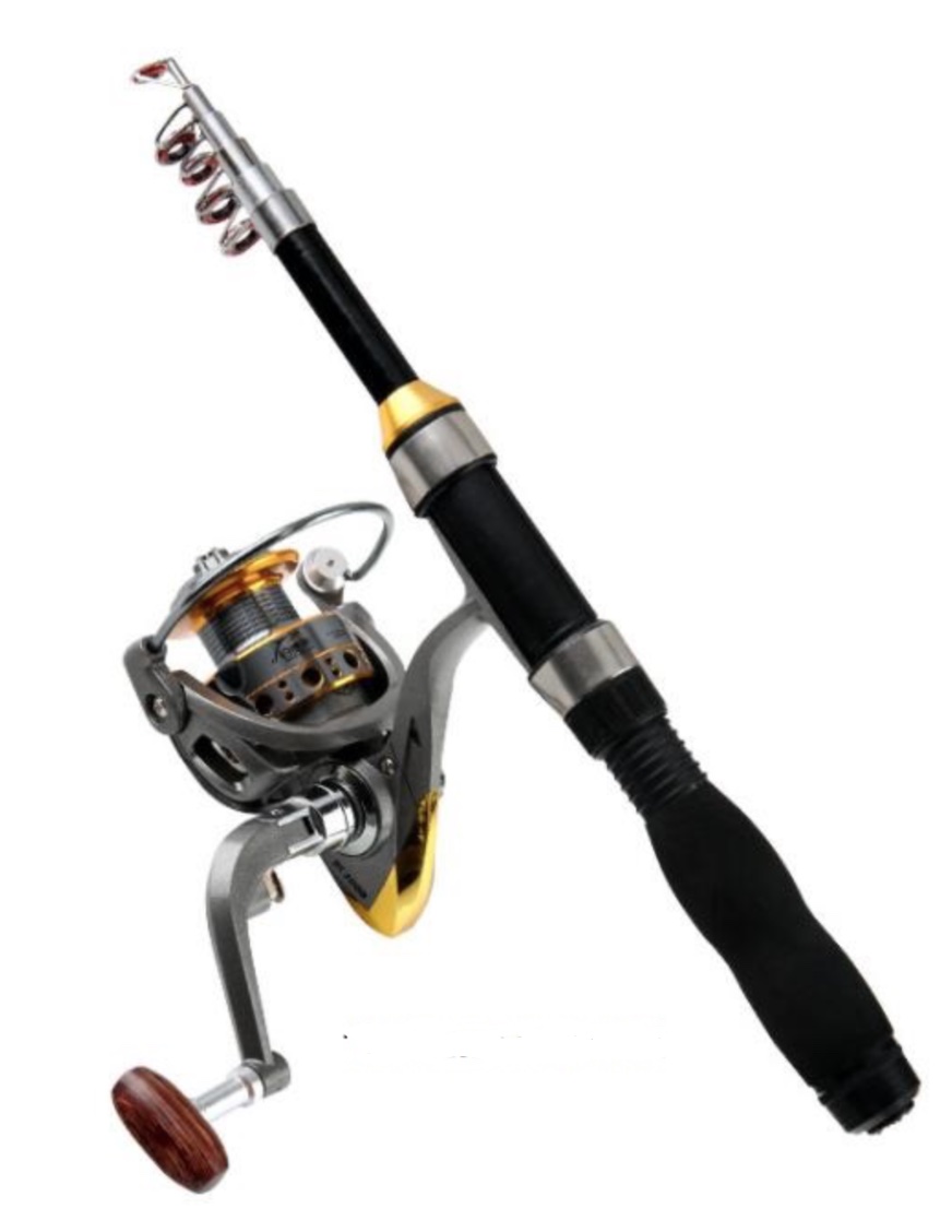 Telescopic Fishing Rod and Reel Combo : Survival kit